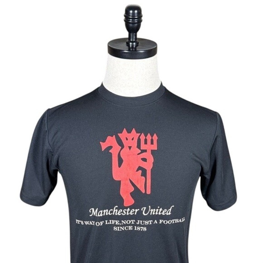 Manchester‎ United Official Merchandise Black Graphic T-Shirt Red Devil Mens S/M
